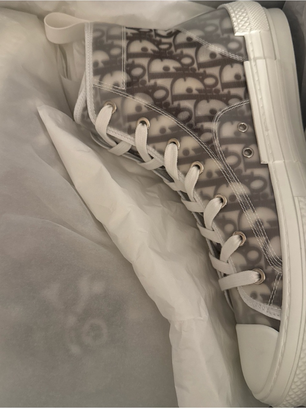 Dior x Shawn Stussy B23 High Top Oblique Bee Logo Sneakers Size 43 (10 US) - Picture 2 of 5